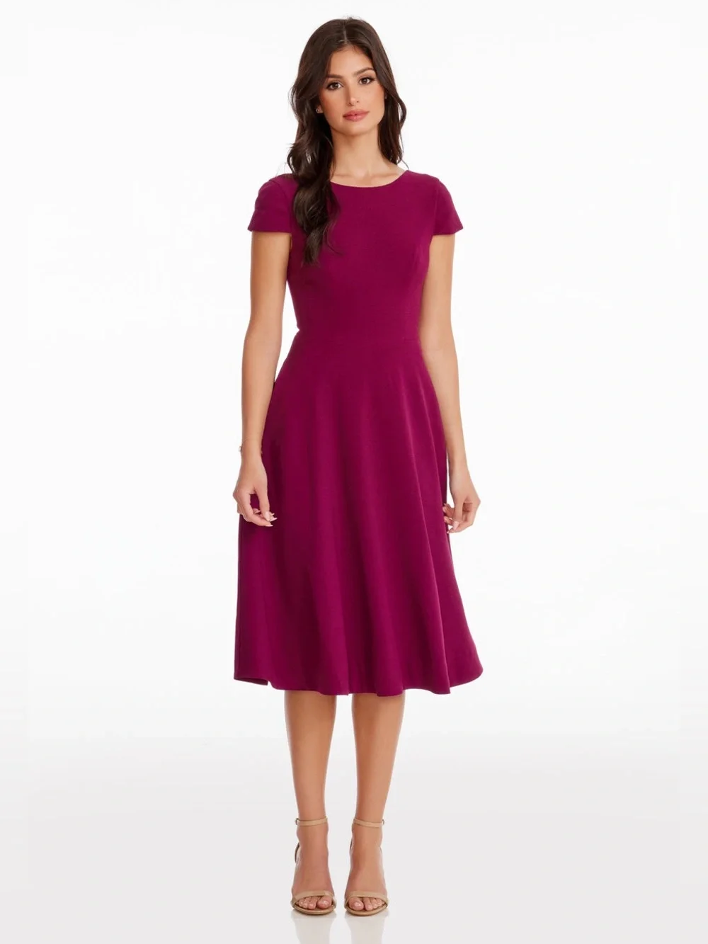 Dress The Population Dark Magenta Livia Dress Size S Nwot - Picture 1 of 9